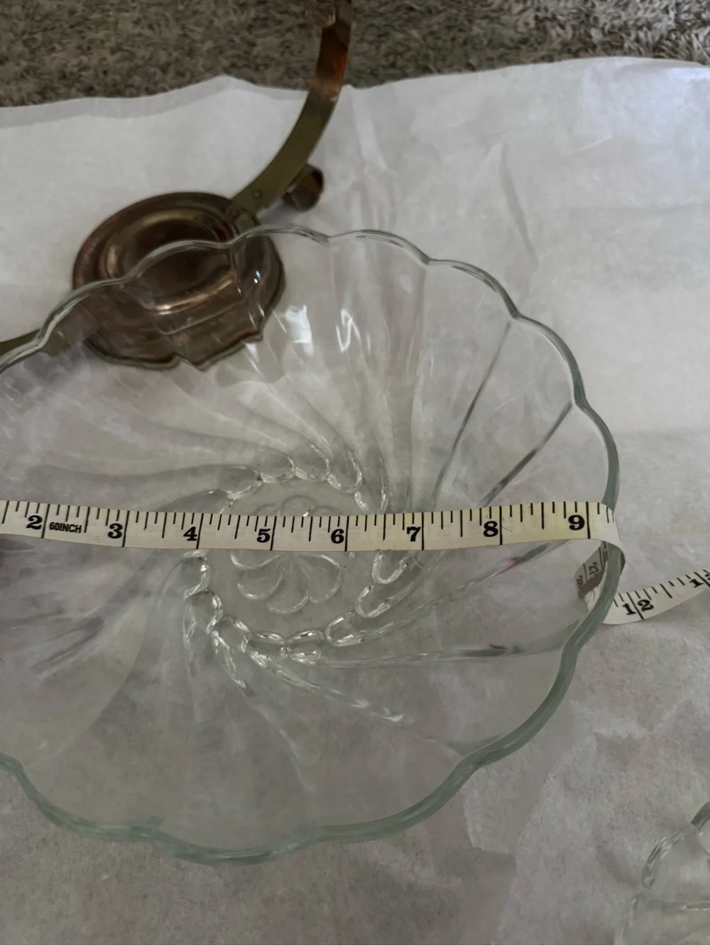 Vintage Mid-Century Brass tiered Chip & Dip Bowls